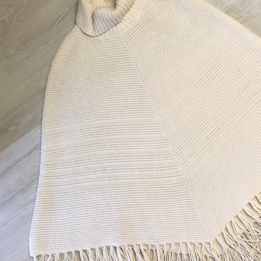 Talbots turtleneck sweater, poncho, cape - Picture 4 of 7